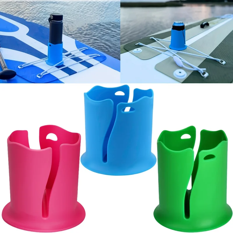 Fishing Kayak Rod Holder - ที่วางแก้วสำหรับเรือคายัค ป้องกันการพลิกคว่ำ ที่วางเครื่องดื่มแบบมีเชือกยึด สำหรับกระดานโต้คลื่น แพดเดิลบอร์ด อุปกรณ์กีฬาทางน้ำ