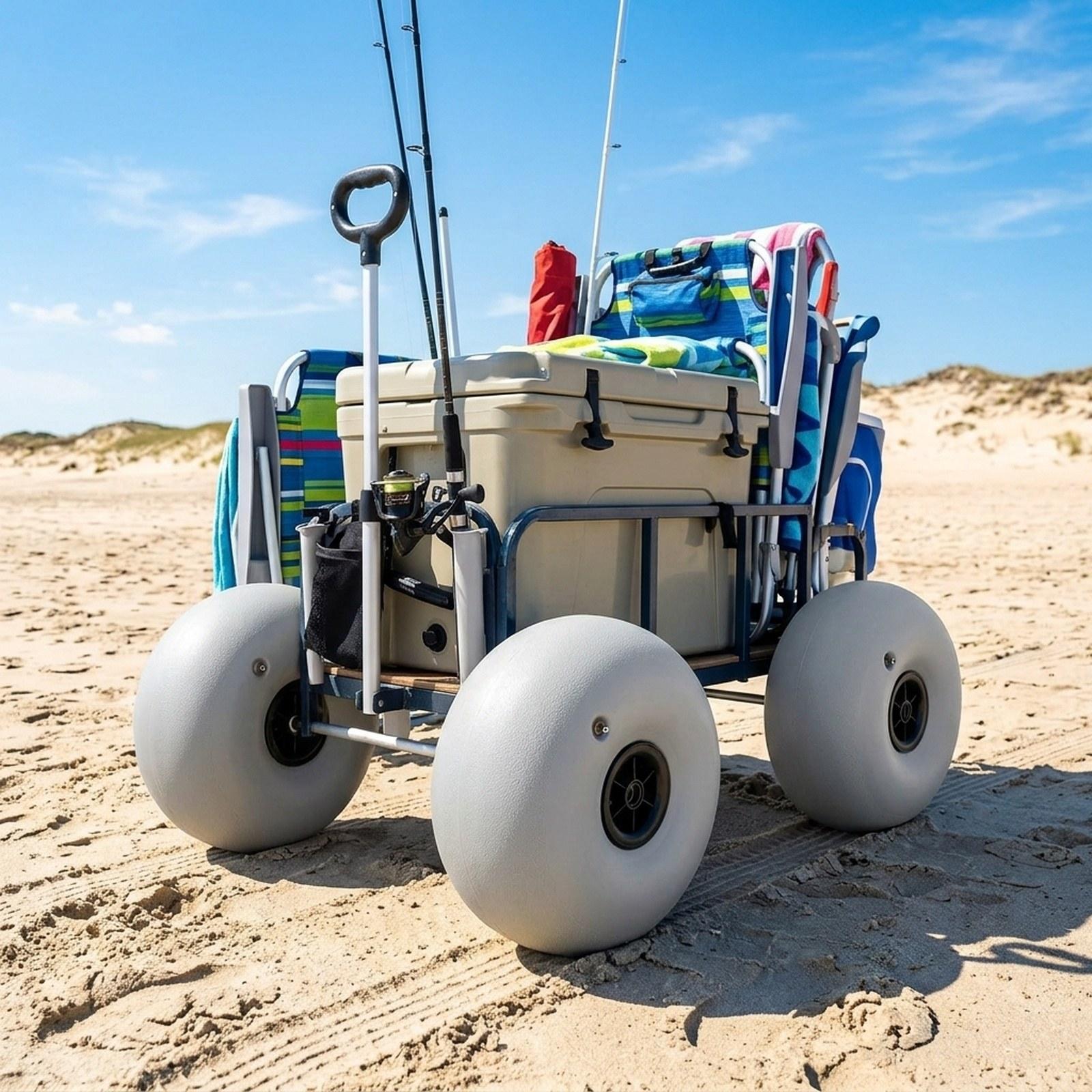 ล้อรถเข็นชายหาด ขนาด 16 นิ้ว ย - Fishing Kayak Cart บทวิจารณ์และราคา